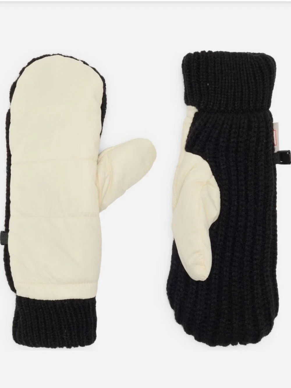 Hunter Women's Intrepid Fleece Mittens In White Willow Size L/XL